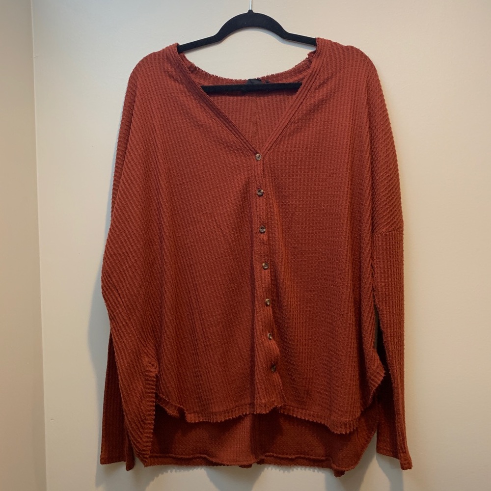 Urban Outfitters❗️Oversized Thermal Button Up Top